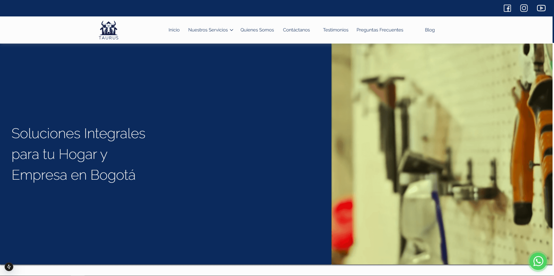 Captura del proyecto Multiservicios Taurus - Landing Page desarrollado por RochCode